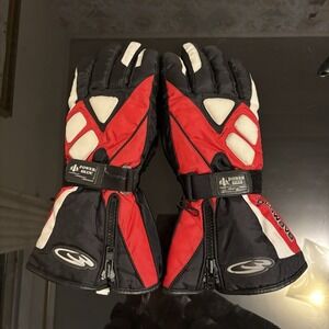 Cold Wave Men's Snowmobile Gloves Power Skin M Red Black Zip
